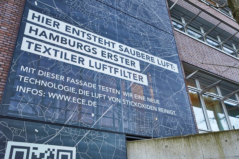 Textilfassade Nahansicht