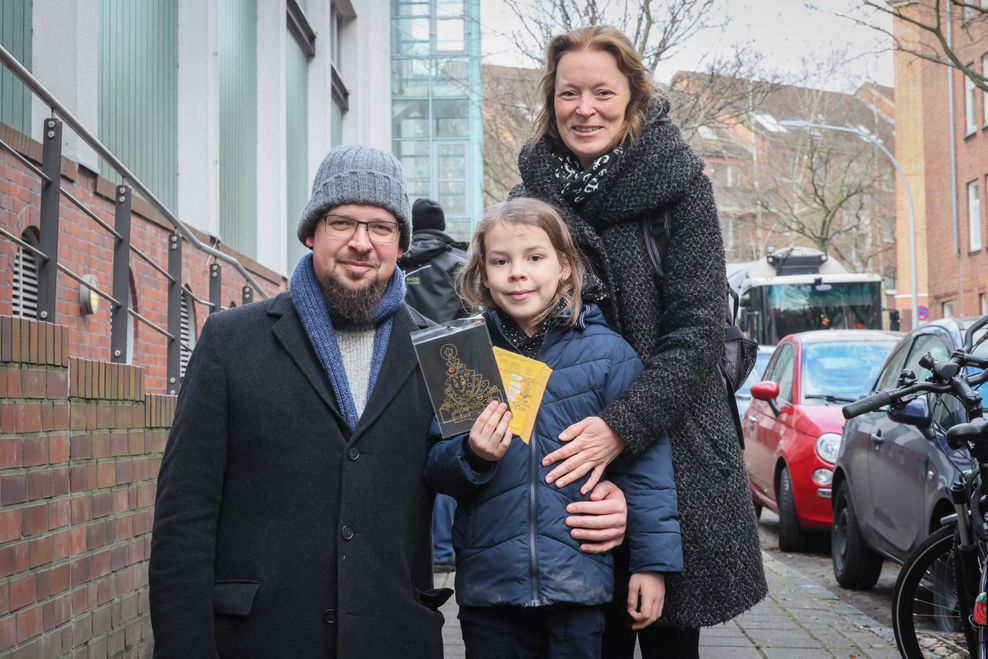 Andreas, Darian und Bianca nach Darians Erstimpfung