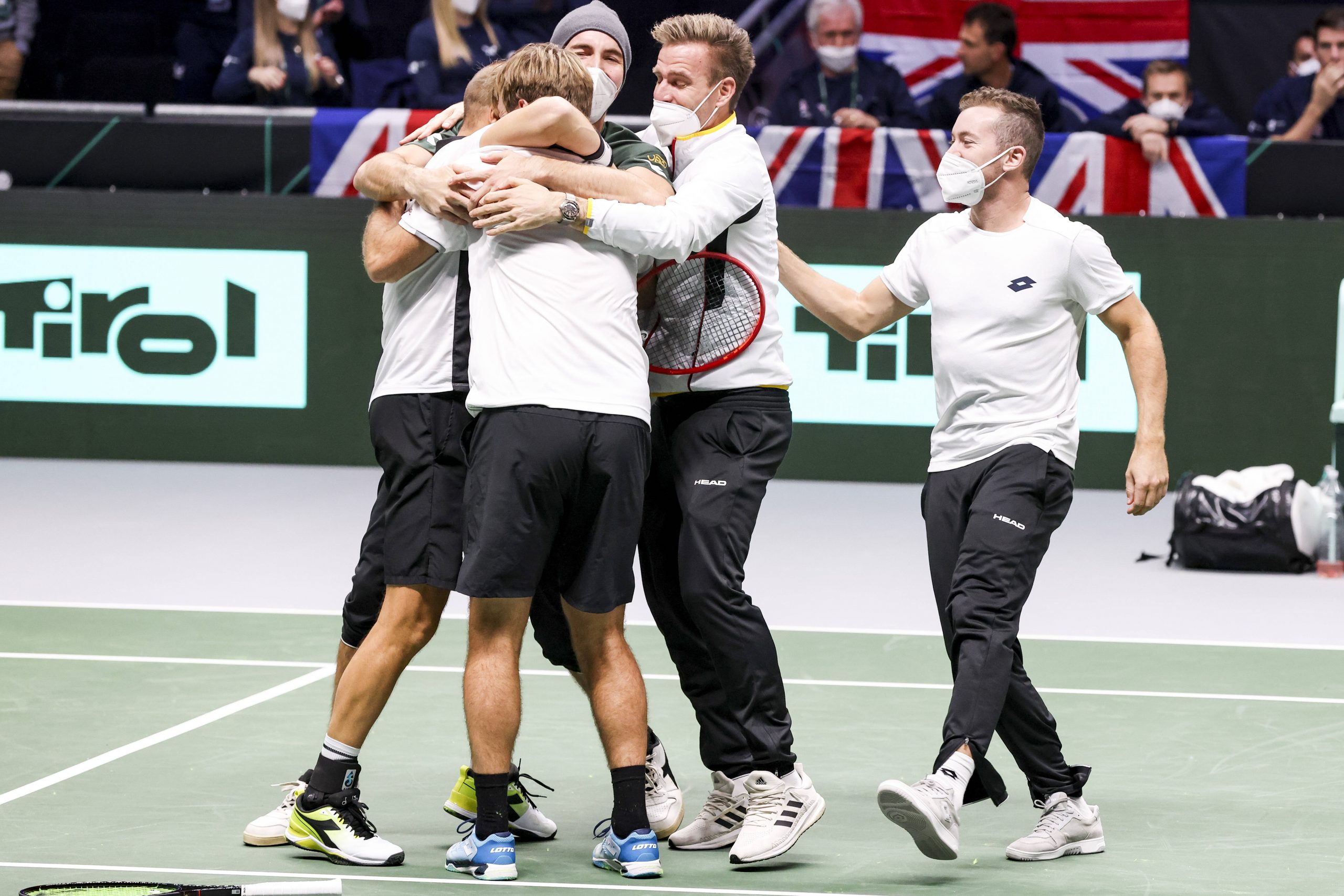 Deutsches Tennisteam beim Davis Cup