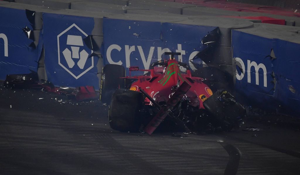 Der demolierte Formel-1-Wagen von Charles Leclerc