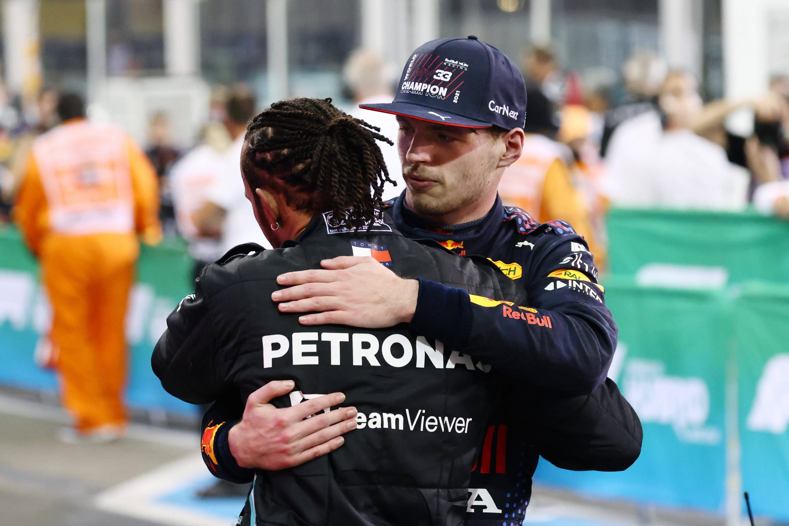 Lewis Hamilton und Max Verstappen