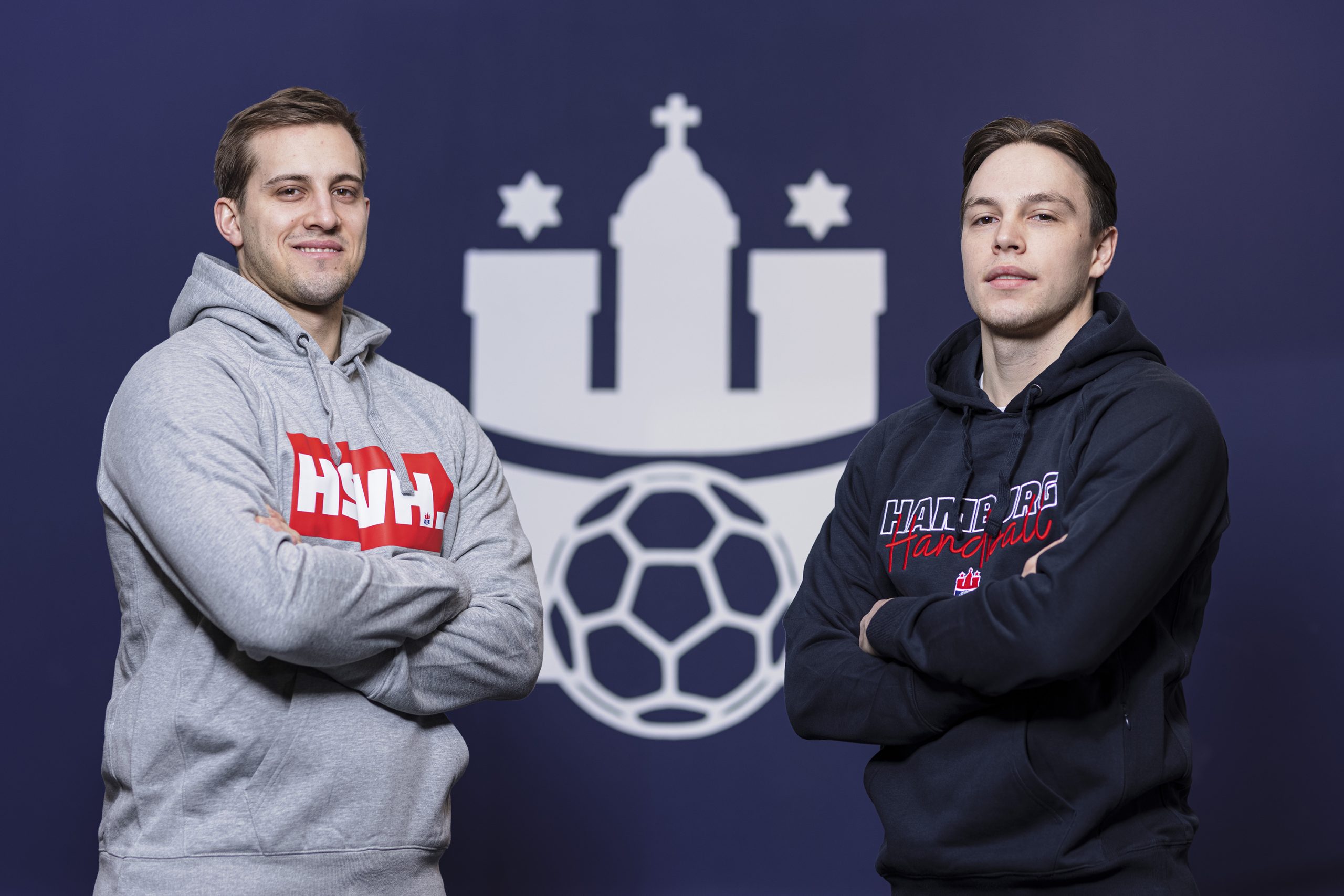 Aufstiegs-Achse: Niklas Weller (l.) und Leif Tissier haben beim HSVH verlängert.