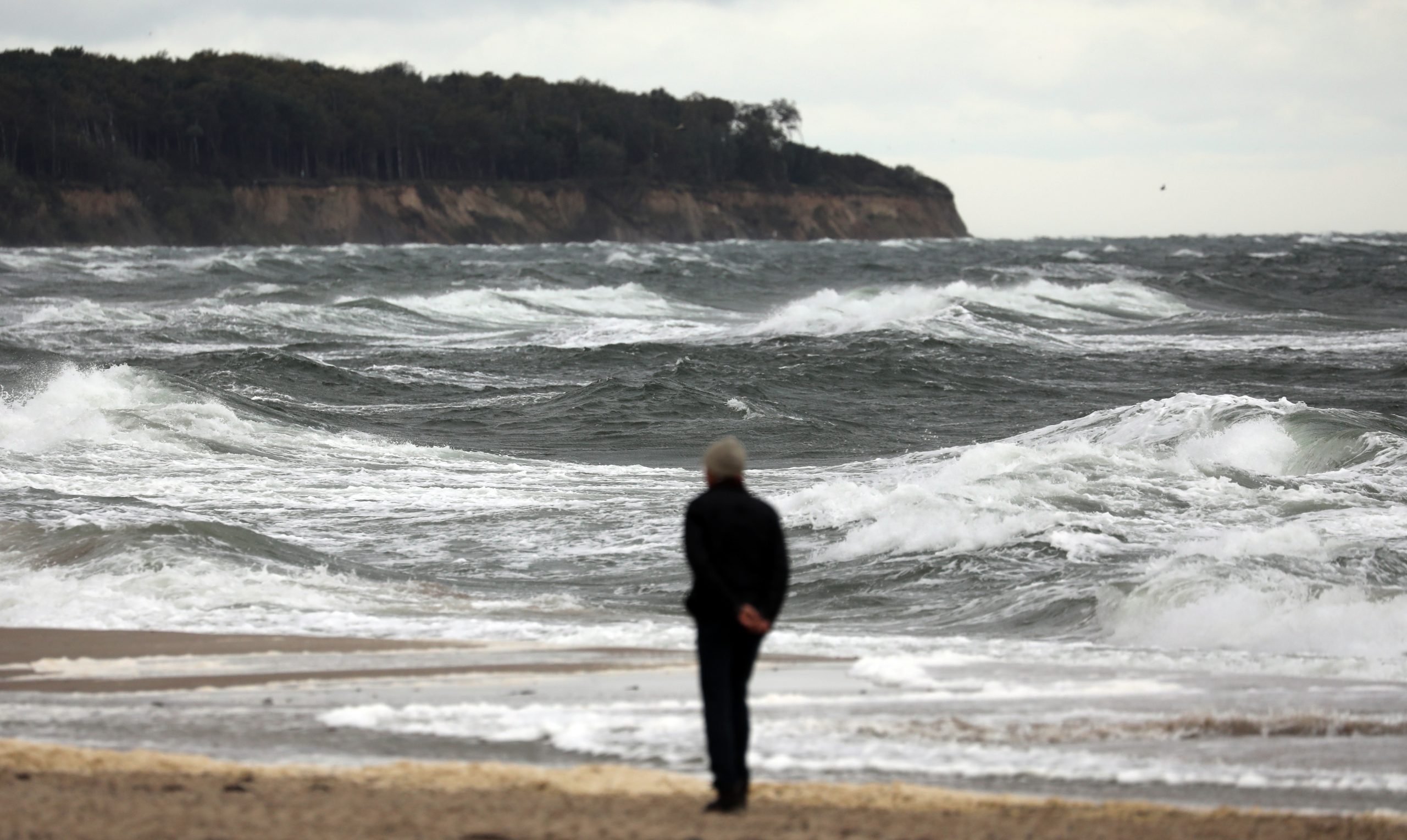 Stürmisches Wetter an der Ostsee