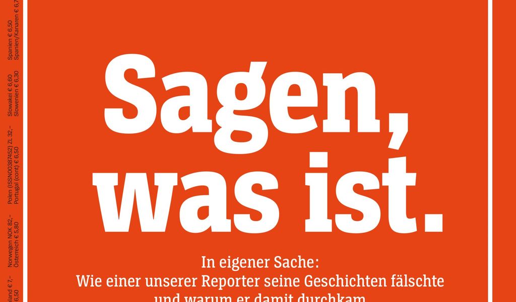 „In eigener Sache“. „Der Spiegel“ machte den Skandal um Claas Relotius selbst öffentlich. Der Star-Reporter hat zahlreiche Geschichten für das Magazin frei erfunden, und dem Spiegel damit schwer geschadet.
