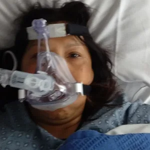 Cirsten Weldon an der Beatmungsmaschine: Ihr letztes Instagram-Bild ist ein Selfie aus dem Krankenhaus.