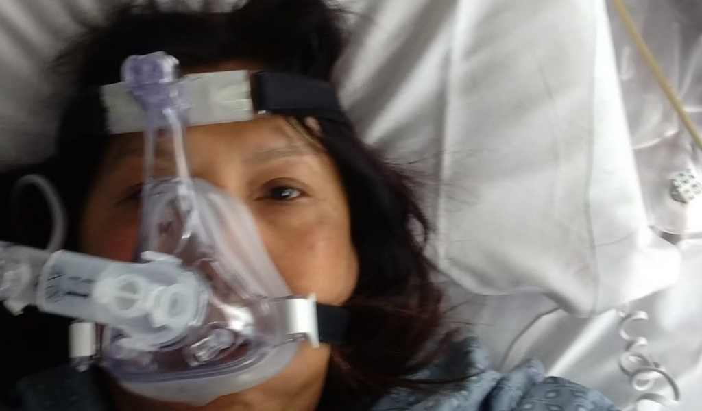 Cirsten Weldon an der Beatmungsmaschine: Ihr letztes Instagram-Bild ist ein Selfie aus dem Krankenhaus.