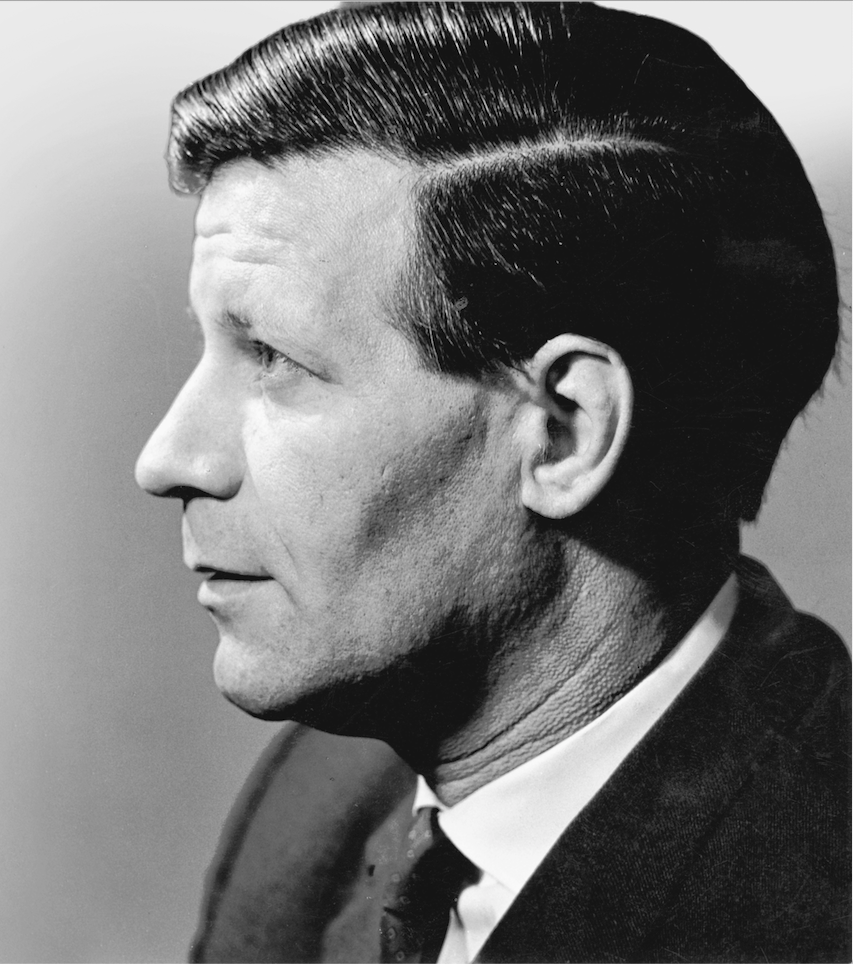 Porträt von Helmut Schmidt im Profil aus dem Jahr 1962