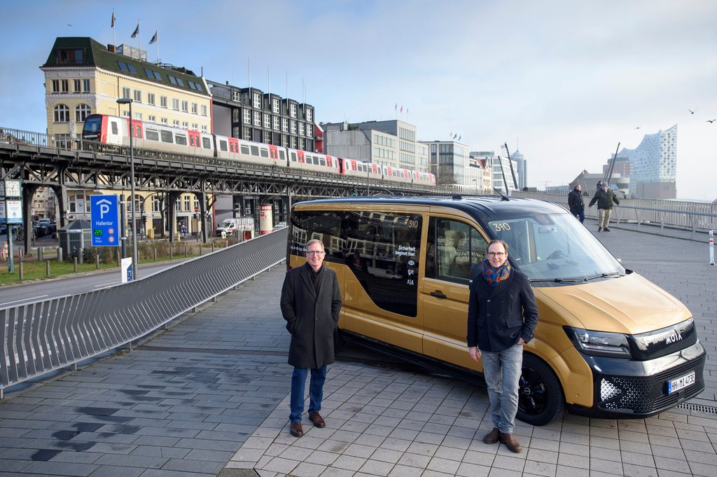 Robert Henrichs, CEO von Moia und Hochbahn-Chef Henrik Falk (von links) wollen den Hamburg-Takt mit ihren Unternehmen voranbringen.