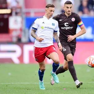 Sonny Kittel zog im Duell mit dem FC St. Pauli (hier Philipp Ziereis) meist den Kürzeren.