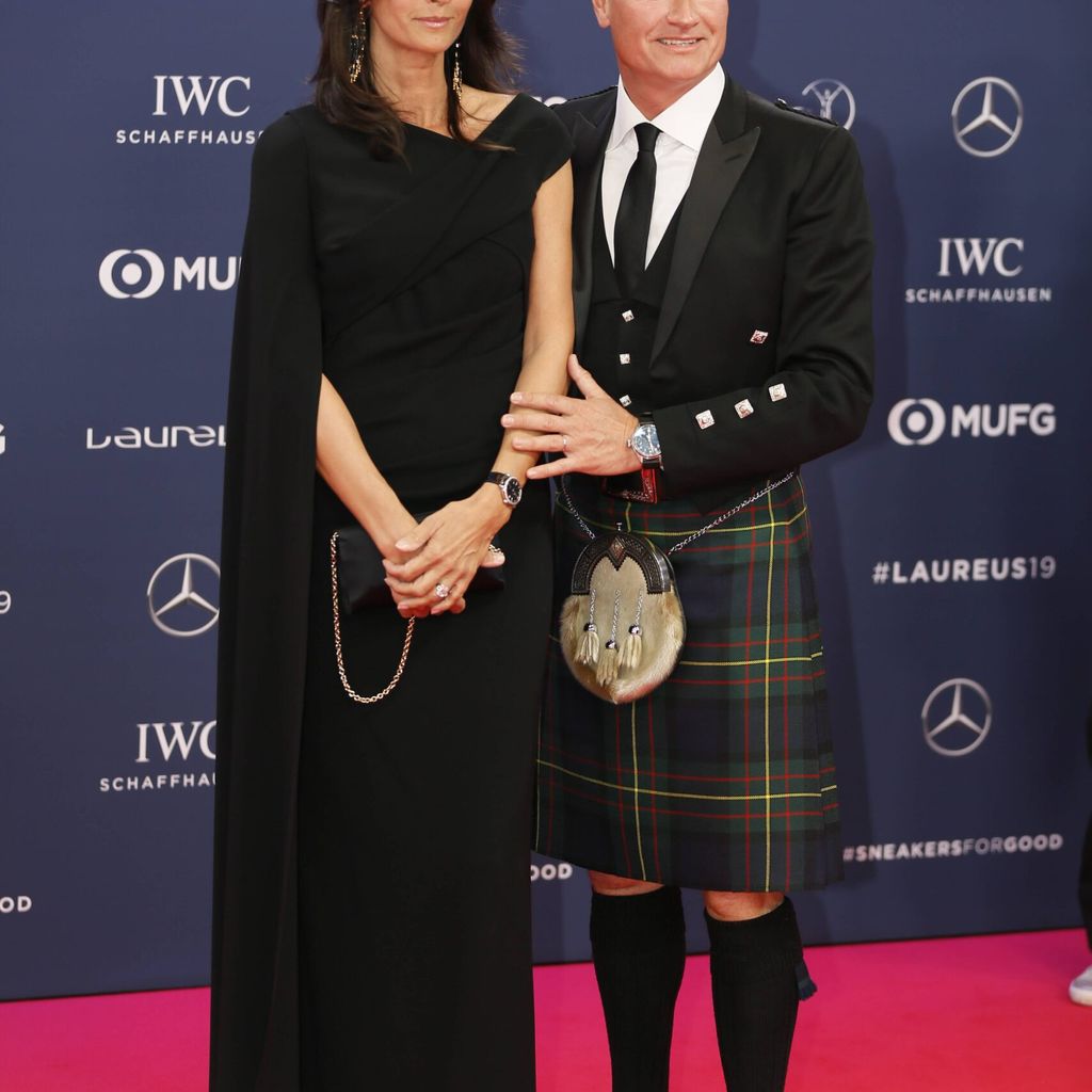 David Coulthard mit Frau Karen Minier bei einer Preisverleihung.