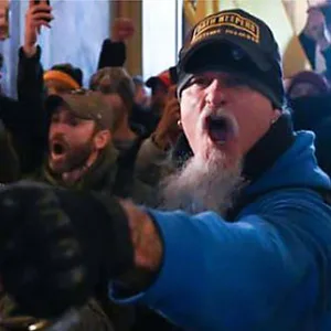 Mitglieder der „Oath Keepers“ beim Sturm auf das Kapitol am 6. Januar 2021.