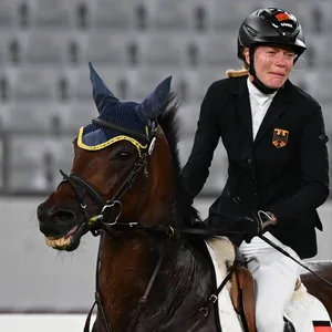 Annika Schleu bei den Olympischen Spielen in Tokio.