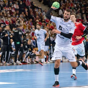 Domagoj Duvnjak vom THW Kiel beim Bundesliga-Spiel beim HSV Hamburg