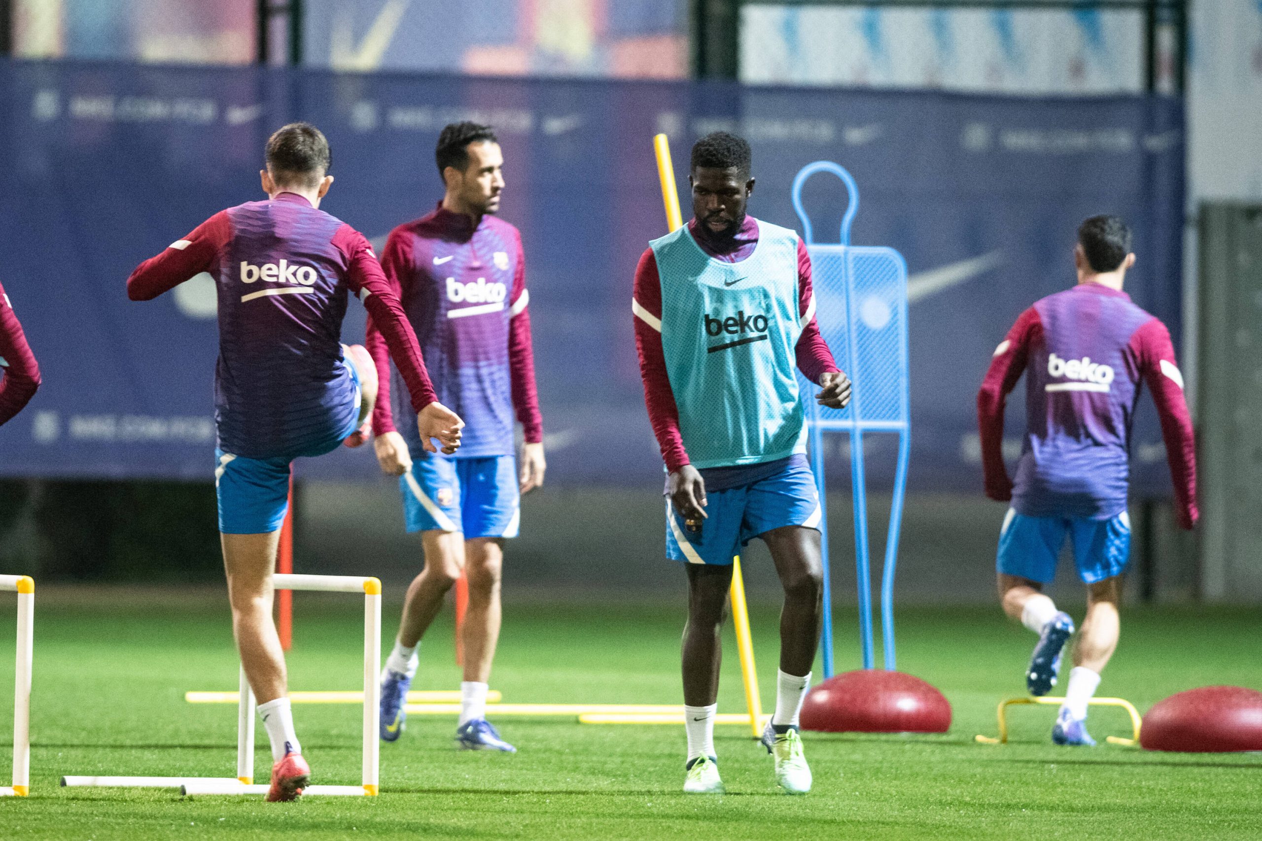 Samuel Umtiti beim Training des FC Barcelona