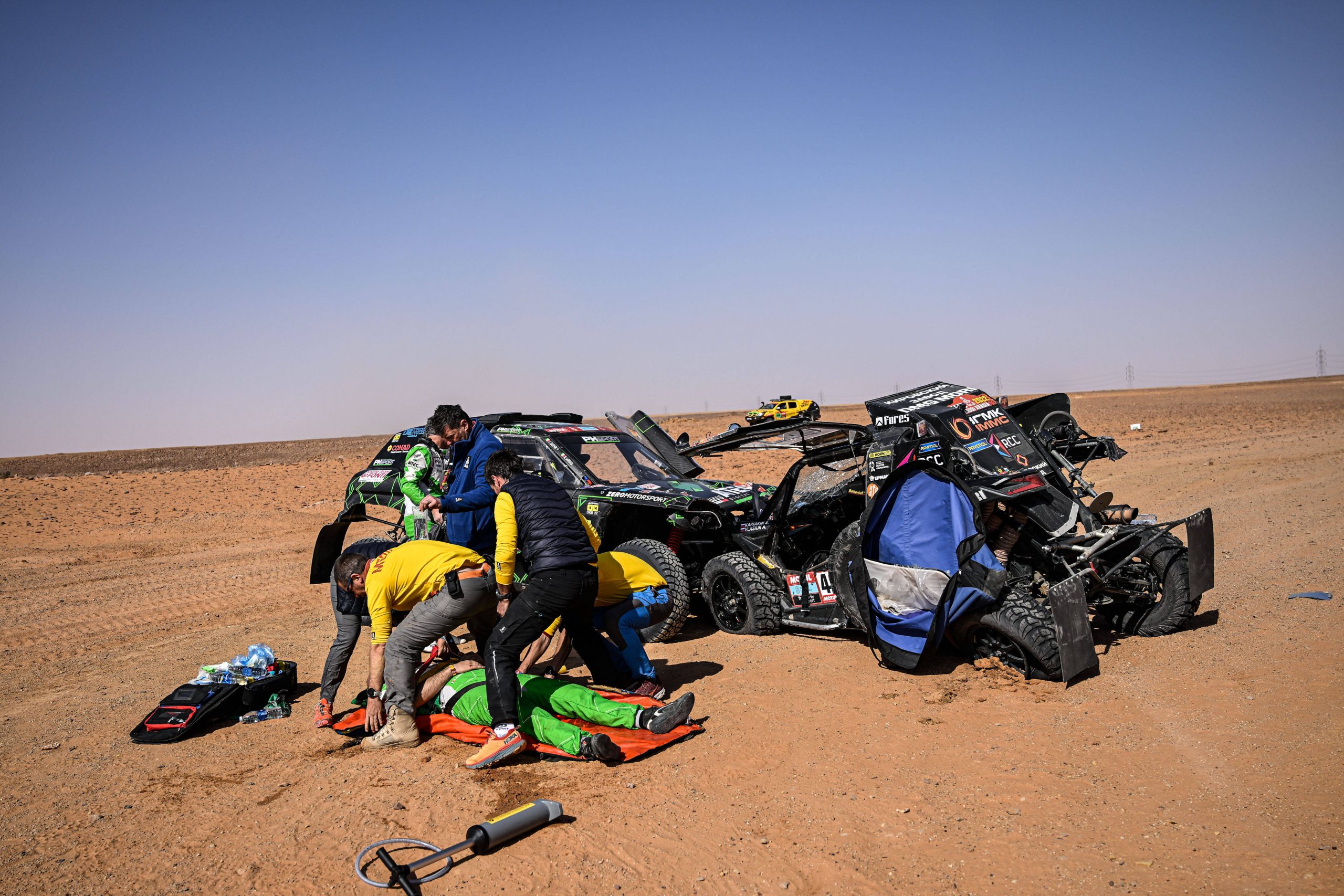 Unglück bei der Rallye Dakar.