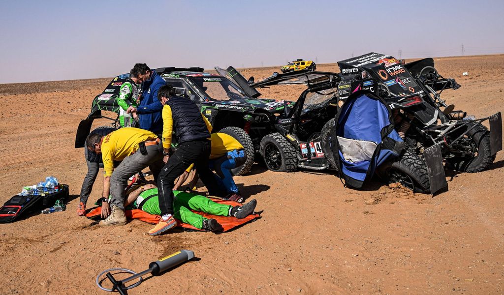 Unglück bei der Rallye Dakar.