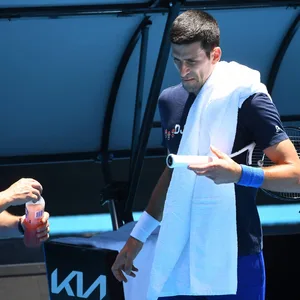 Novak Djokovic beim Training in Melbourne
