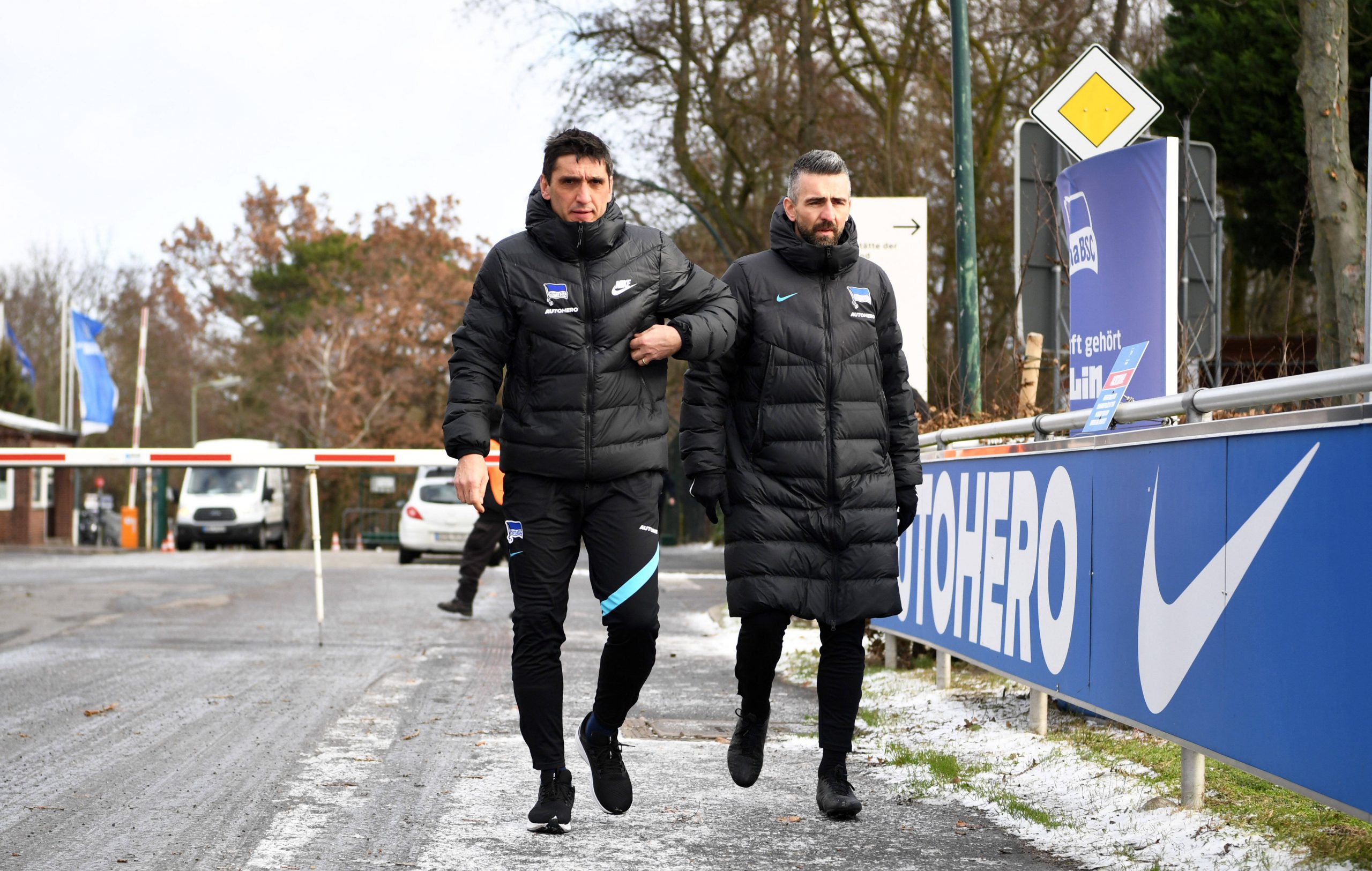 Hertha-Trainer Tayfun Korkut und Vedad Ibisevic