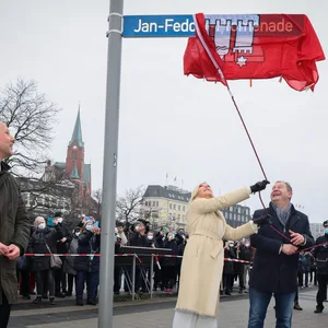 Jan-Fedder-Promenade wird eingeweiht