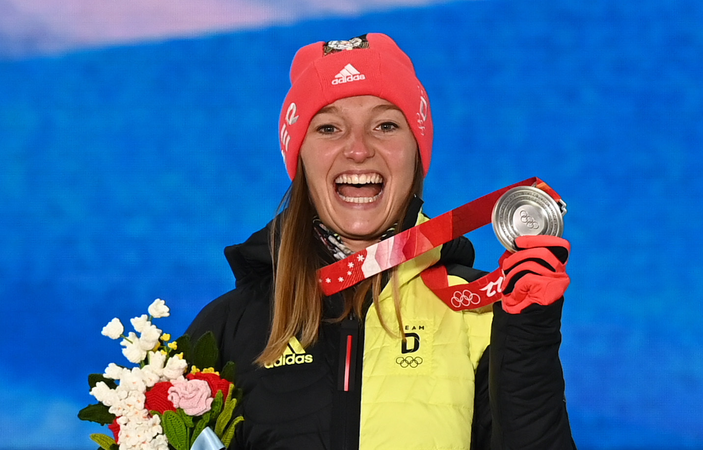 Beim Skispringen Normalschanze gewann Katharina Althaus den zweiten Platz.
