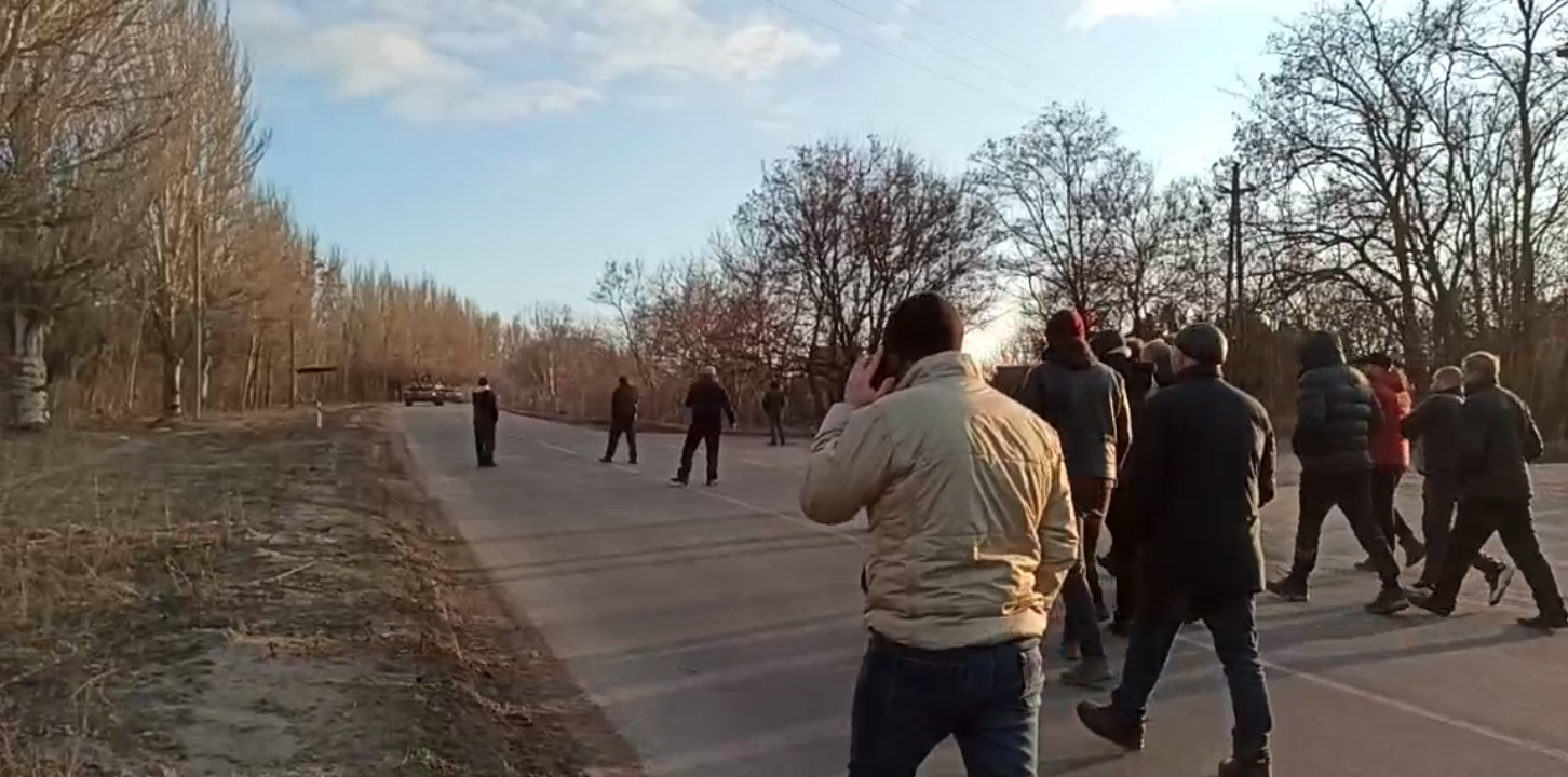 Videos in Sozialen Netzwerken zeigten die Szene im Süden der Ukraine.