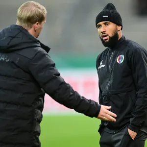 Timo Schultz (l.) hält große Stücke auf Daniel-Kofi Kyereh.