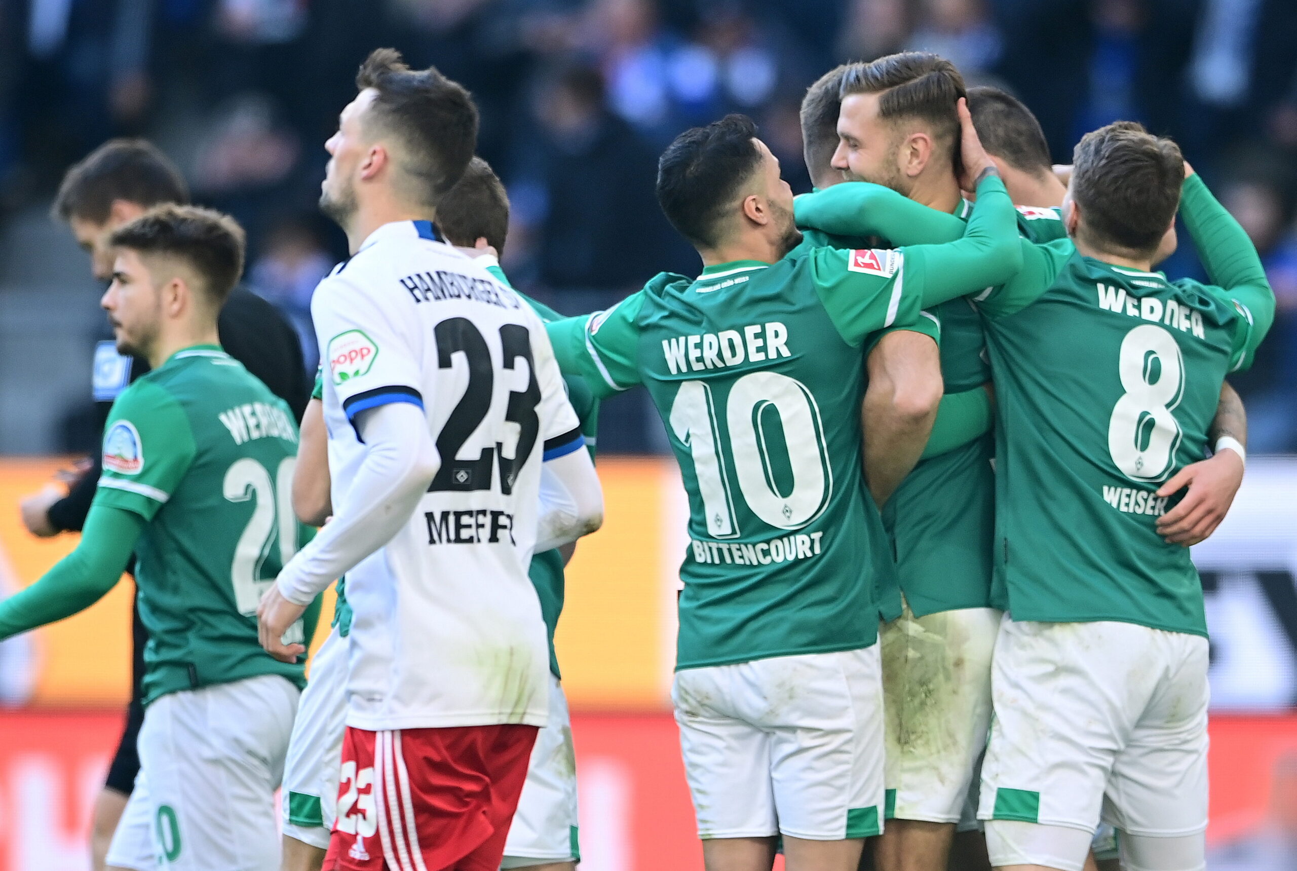 Werder Bremen jubelt gegen den HSV