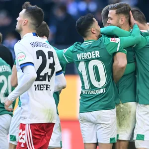 Werder Bremen jubelt gegen den HSV