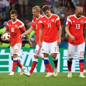 Russische Fußballspieler sind enttäuscht
