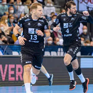 Domagoj Duvnjak vom THW Kiel jubelt über den Sieg in Stuttgart – trotz Corona-Chaos.