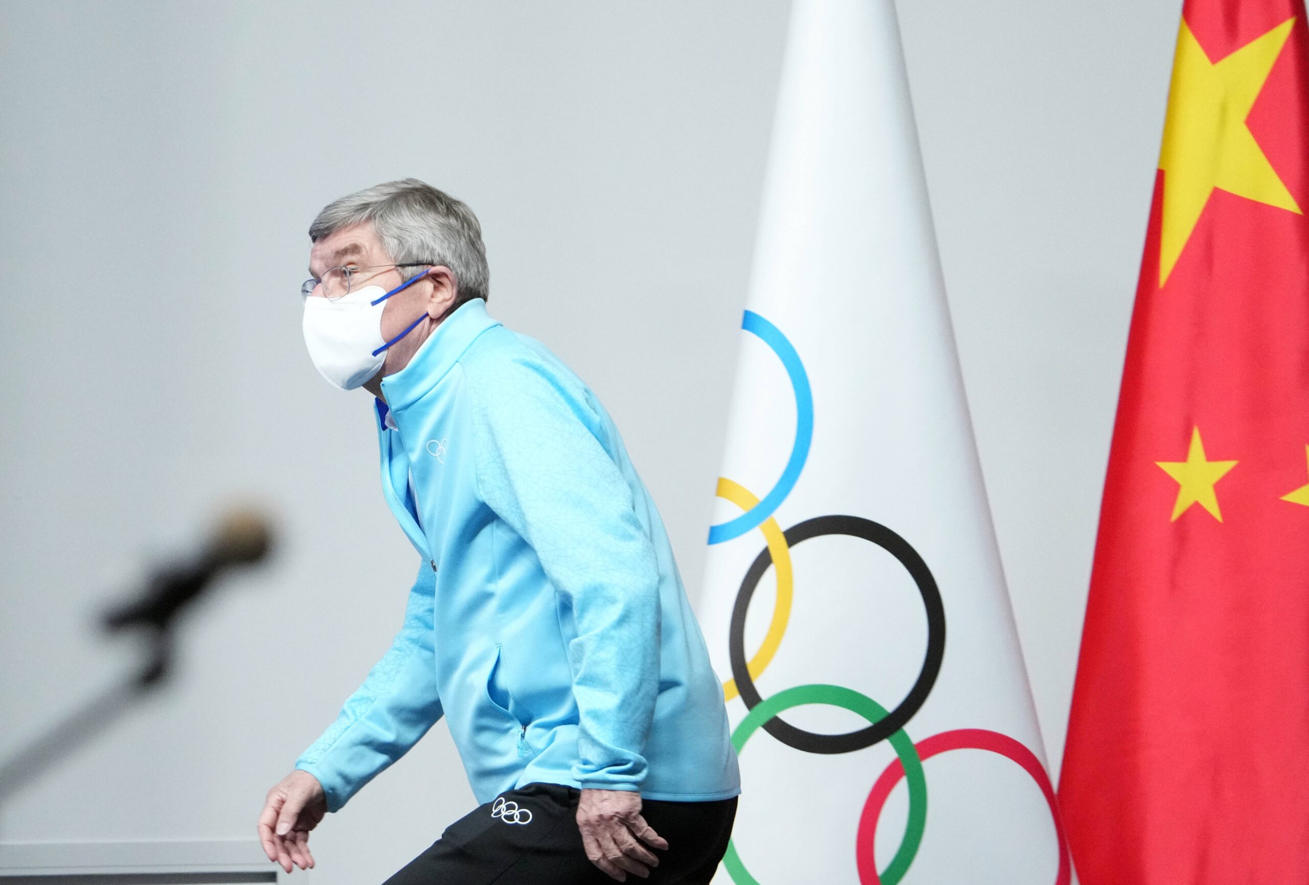 IOC-Präsident Thomas Bach bei der Abschluss-Pressekonferenz. Er spricht von „erfolgreichen Spielen“.