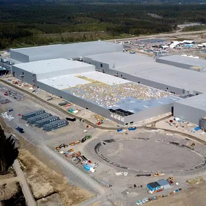 Die Northvolt-Fabrik im schwedischen Stockholm.