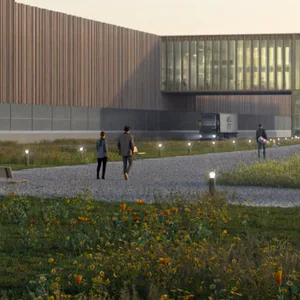 So könnte die geplante Batteriefabrik von Northvolt in Heide einmal aussehen.