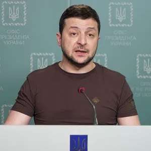 Wolodymyr Selenskyj warf Russland in einer Videobotschaft „blanken Terror“ vor.