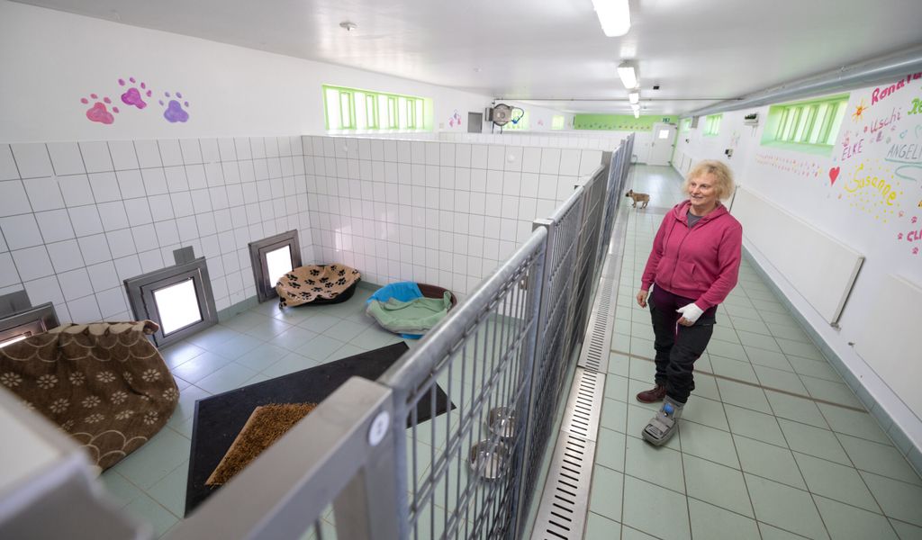 Leiterin Doris Firlus im neuen Tierzentrum Neu Wilmstorf. Aus dem ehemaligen Horror-Labor vor Hamburg wird nun ein Tierheim.