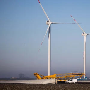 Windräder im Bau