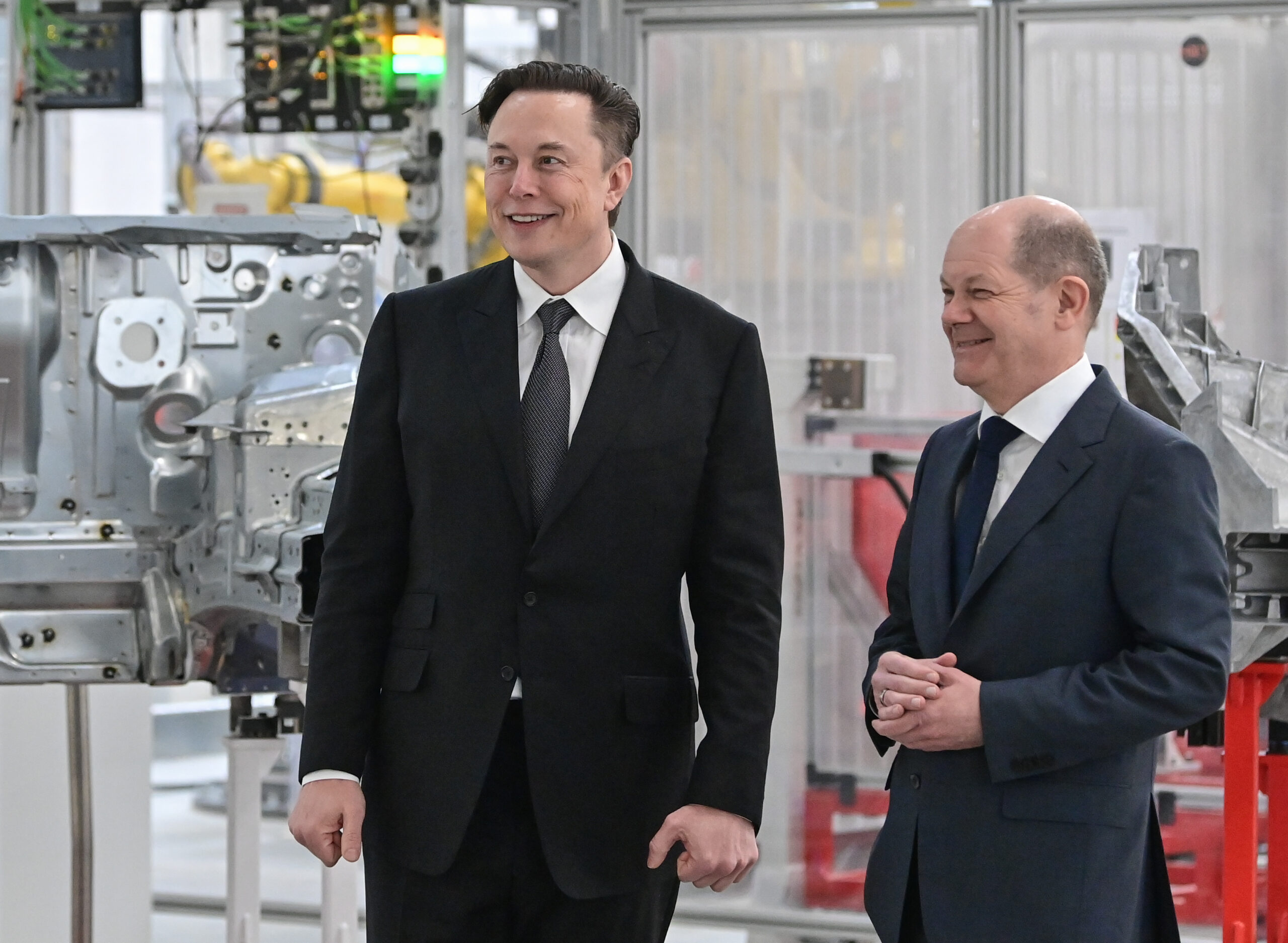 Tesla-Boss Elon Musk, Olaf Scholz