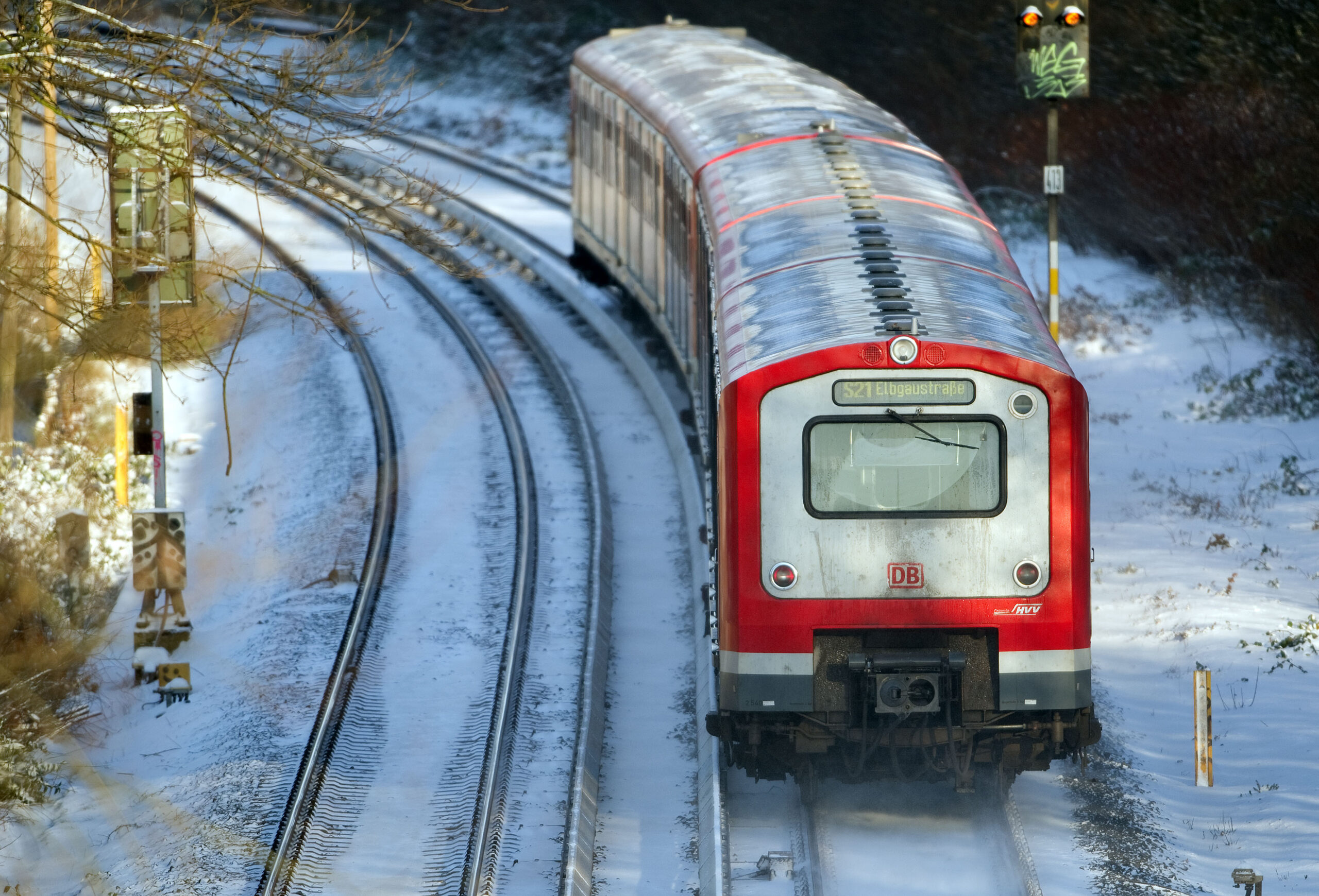 S-Bahn im Schnee