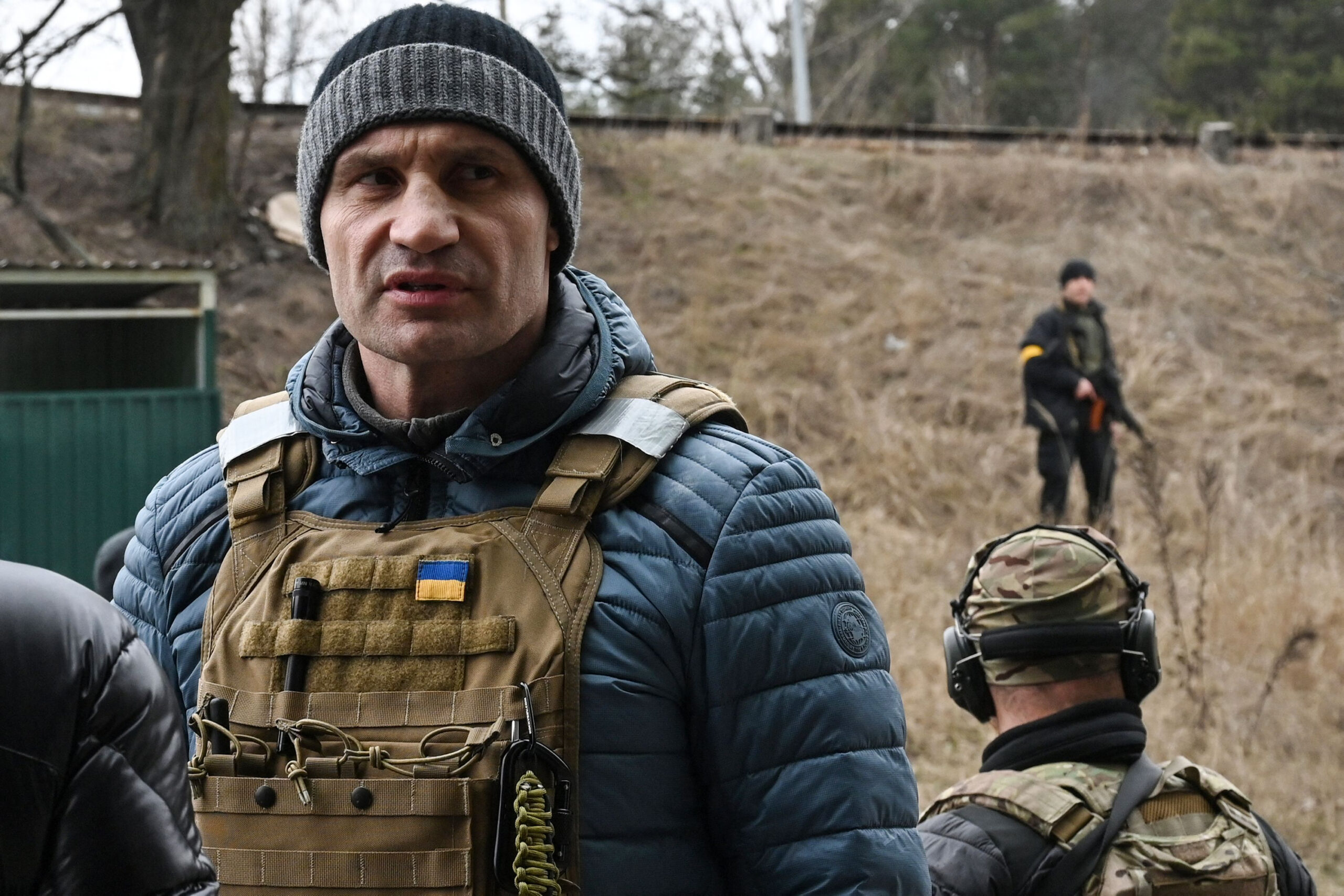 Vitali Klitschko im Einsatz nahe Kiew.