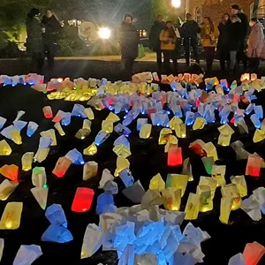 Mit tausenden Lichtern haben Bergedorfer:innen am Dienstag ein Zeichen für Zusammenhalt gesetzt.