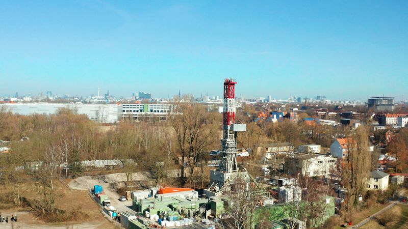 Geothermie Bohrturm Wilhelmsburg
