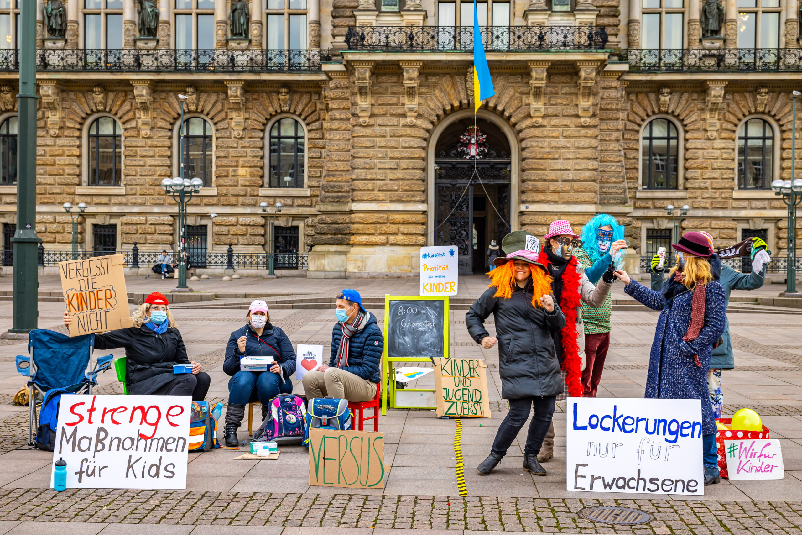 Eltern-Demo gegen Masken an Schulen