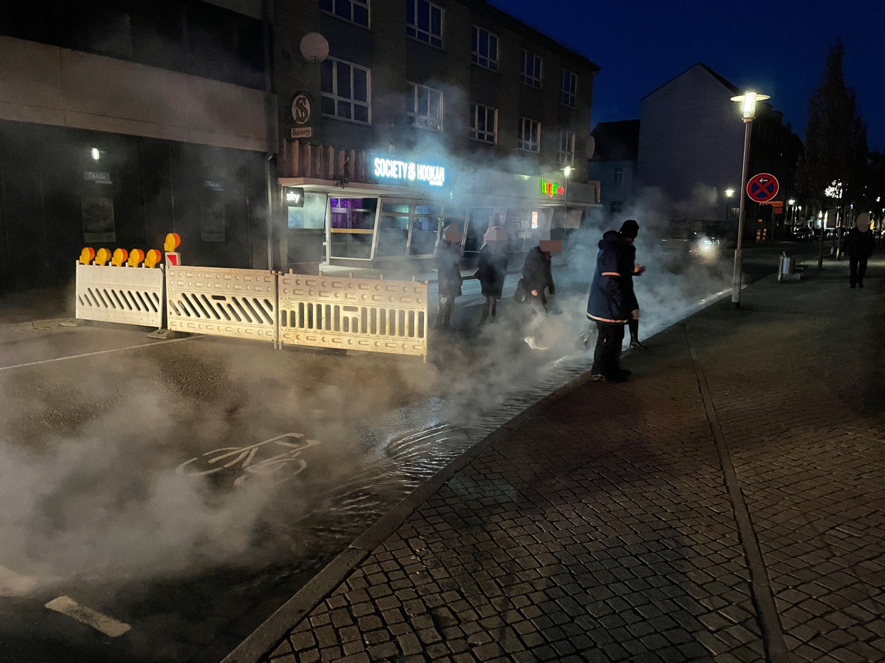 Nach einem Rohrbruch zog Wasserdampf durch Neumünster.