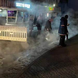 Nach einem Rohrbruch zog Wasserdampf durch Neumünster.
