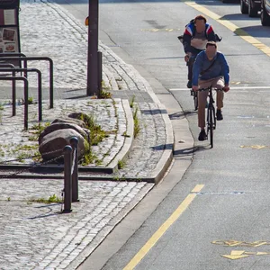Der Sandtorkai ist kein Fahrradfahr-Hotspot der Stadt.