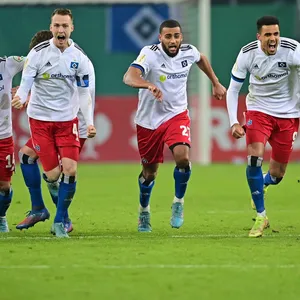 HSV-Jubel nach dem DFB-Pokal-Elfmeterschießen