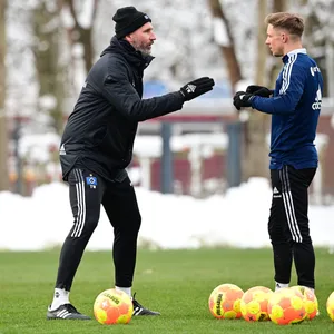 HSV-Trainer Tim Walter und Angreifer Sonny Kittel