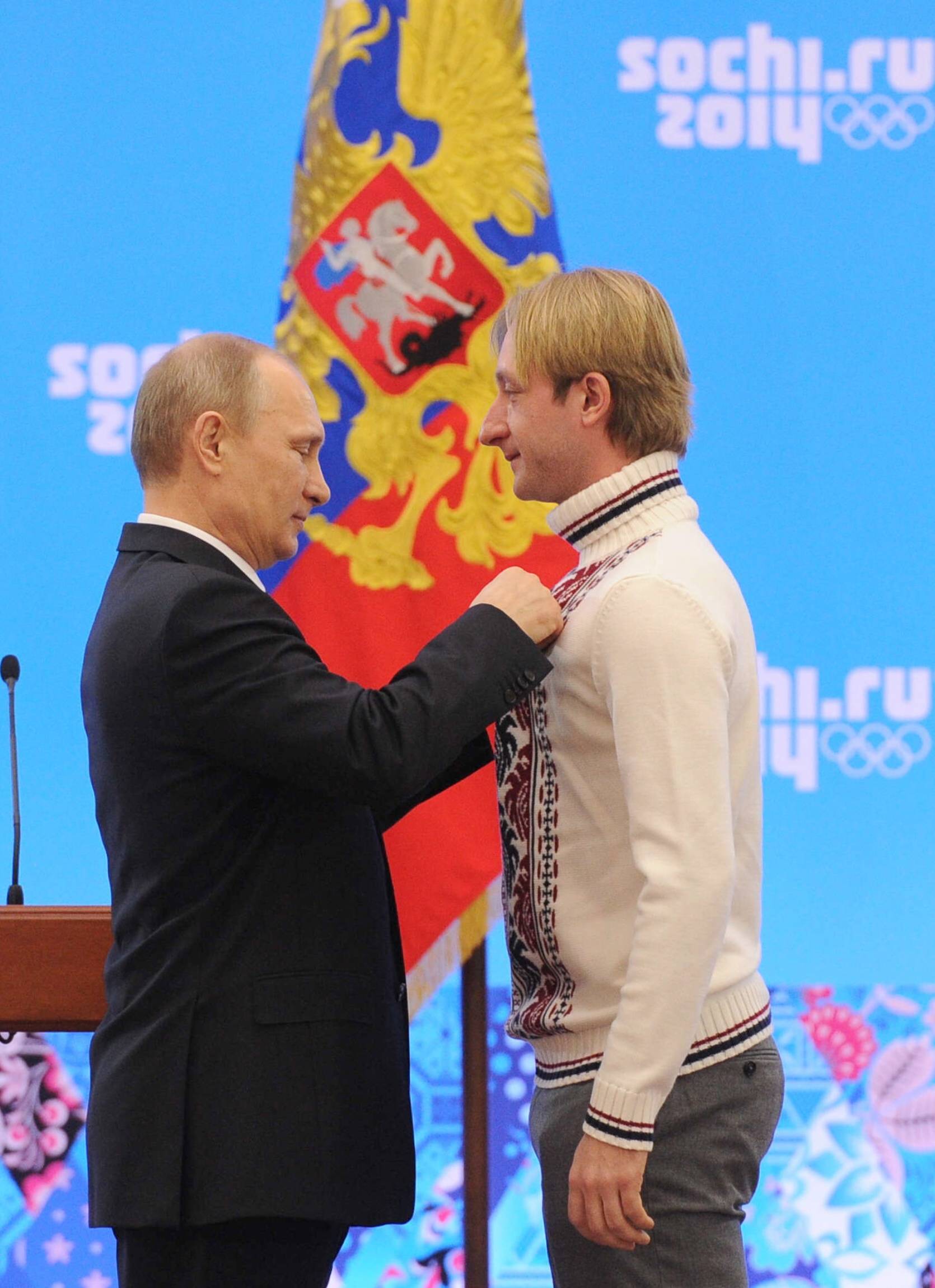 Wladimir Putin und Evgeni Plushenko