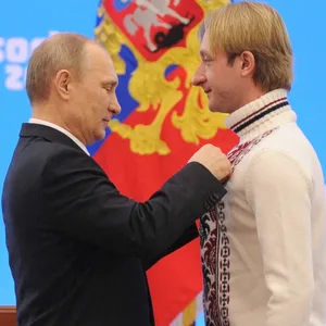 Wladimir Putin und Evgeni Plushenko