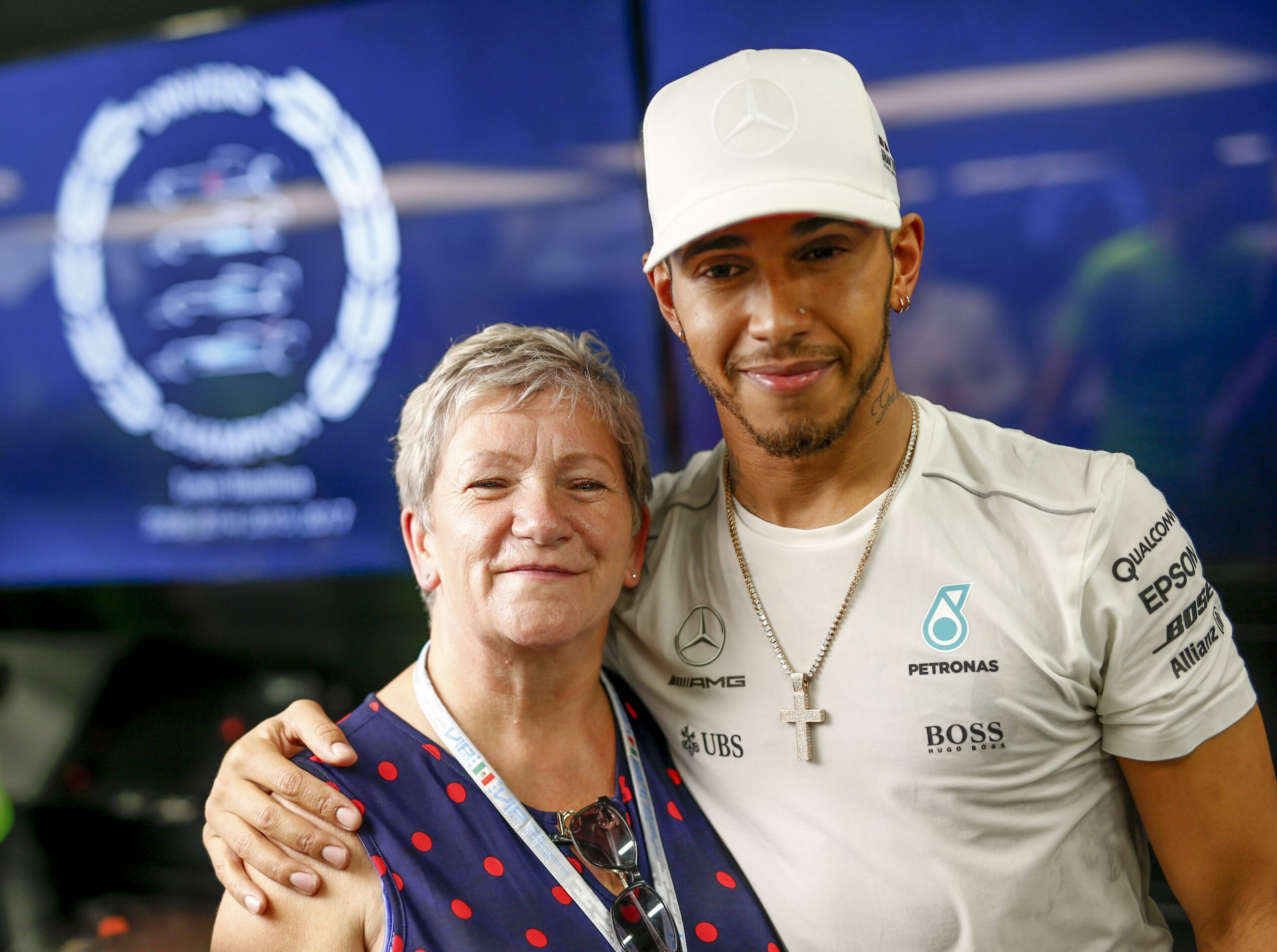 Formel-1-Fahrer Lewis Hamilton mit Mutter Carmen Larbalestier